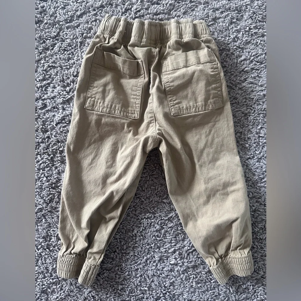 Preloved Children's Place Tan Joggers with White Drawstring